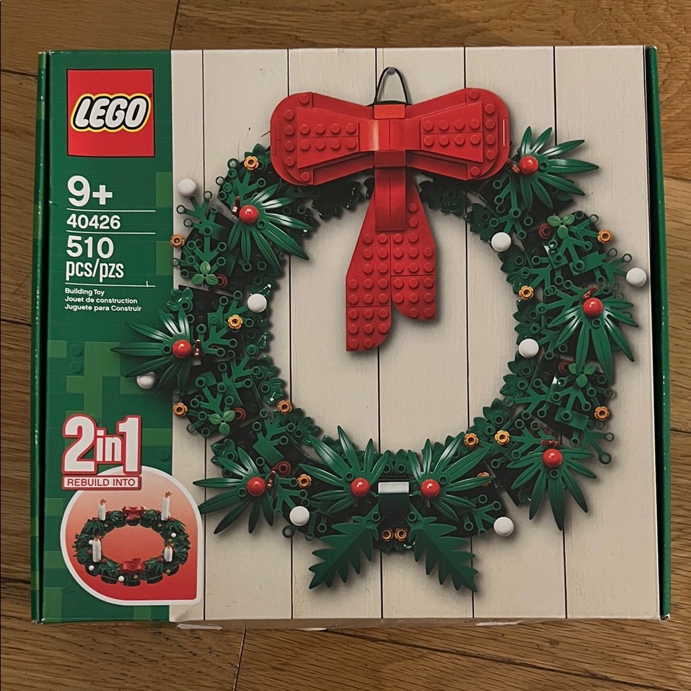 LEGO 2in1 Wreath set with Red Bow